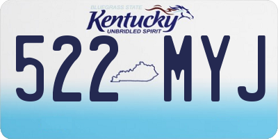 KY license plate 522MYJ