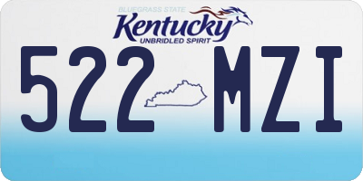 KY license plate 522MZI