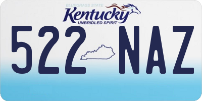 KY license plate 522NAZ