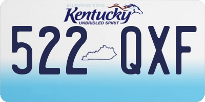 KY license plate 522QXF