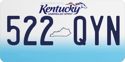 KY license plate 522QYN