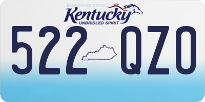 KY license plate 522QZO