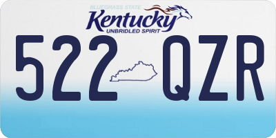 KY license plate 522QZR