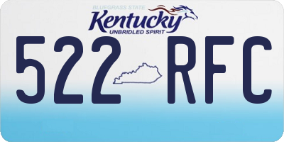 KY license plate 522RFC