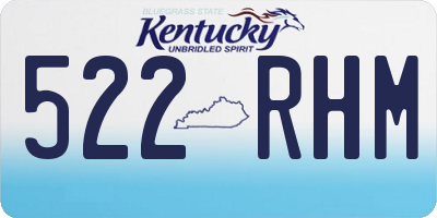 KY license plate 522RHM