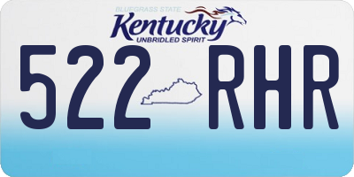 KY license plate 522RHR