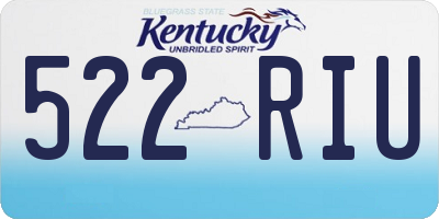 KY license plate 522RIU