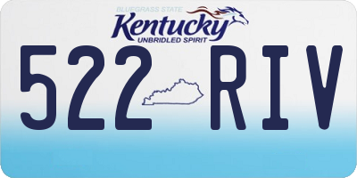 KY license plate 522RIV