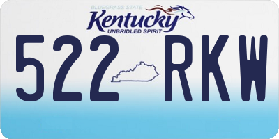 KY license plate 522RKW