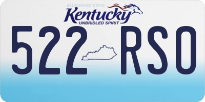 KY license plate 522RSO