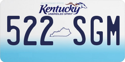 KY license plate 522SGM