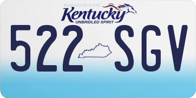 KY license plate 522SGV