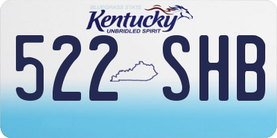 KY license plate 522SHB