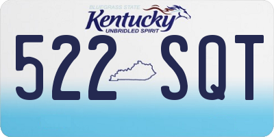 KY license plate 522SQT