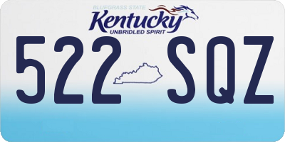 KY license plate 522SQZ