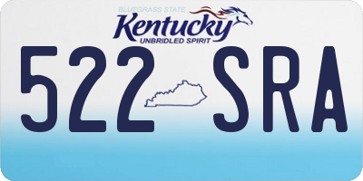 KY license plate 522SRA