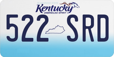 KY license plate 522SRD