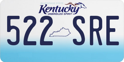 KY license plate 522SRE