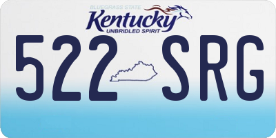 KY license plate 522SRG