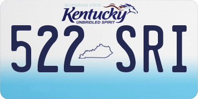 KY license plate 522SRI