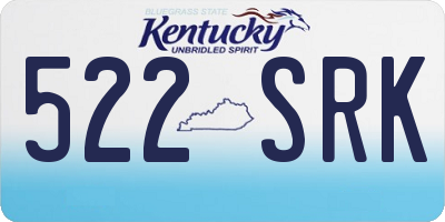 KY license plate 522SRK