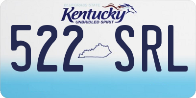 KY license plate 522SRL