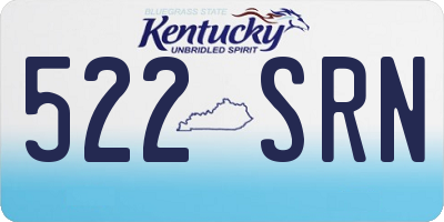 KY license plate 522SRN