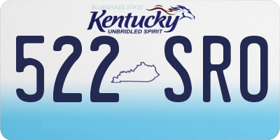KY license plate 522SRO