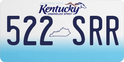 KY license plate 522SRR