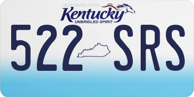 KY license plate 522SRS