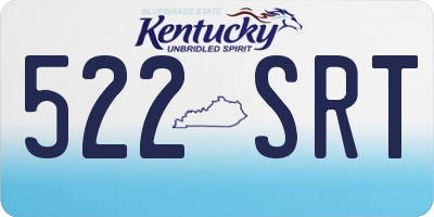 KY license plate 522SRT