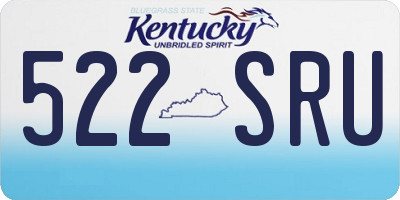 KY license plate 522SRU