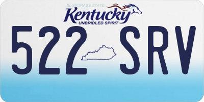 KY license plate 522SRV