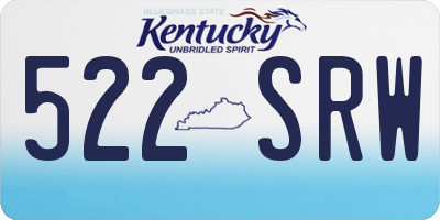 KY license plate 522SRW