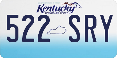 KY license plate 522SRY