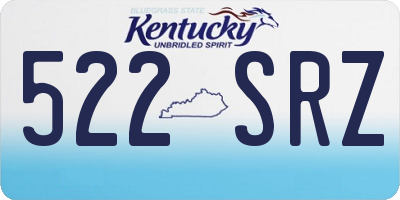 KY license plate 522SRZ