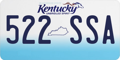 KY license plate 522SSA