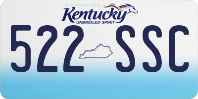 KY license plate 522SSC