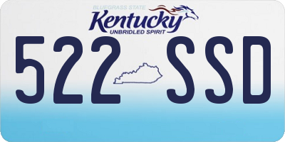 KY license plate 522SSD