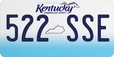 KY license plate 522SSE