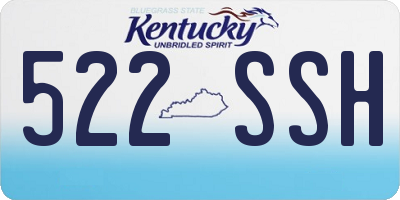 KY license plate 522SSH