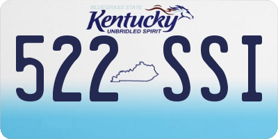 KY license plate 522SSI
