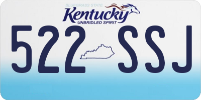 KY license plate 522SSJ