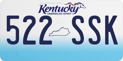 KY license plate 522SSK