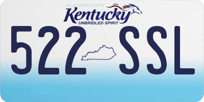 KY license plate 522SSL