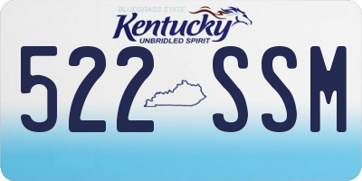KY license plate 522SSM