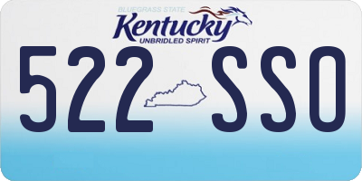 KY license plate 522SSO