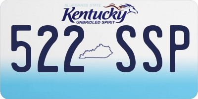 KY license plate 522SSP