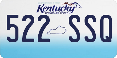 KY license plate 522SSQ