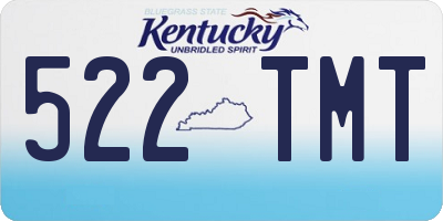 KY license plate 522TMT